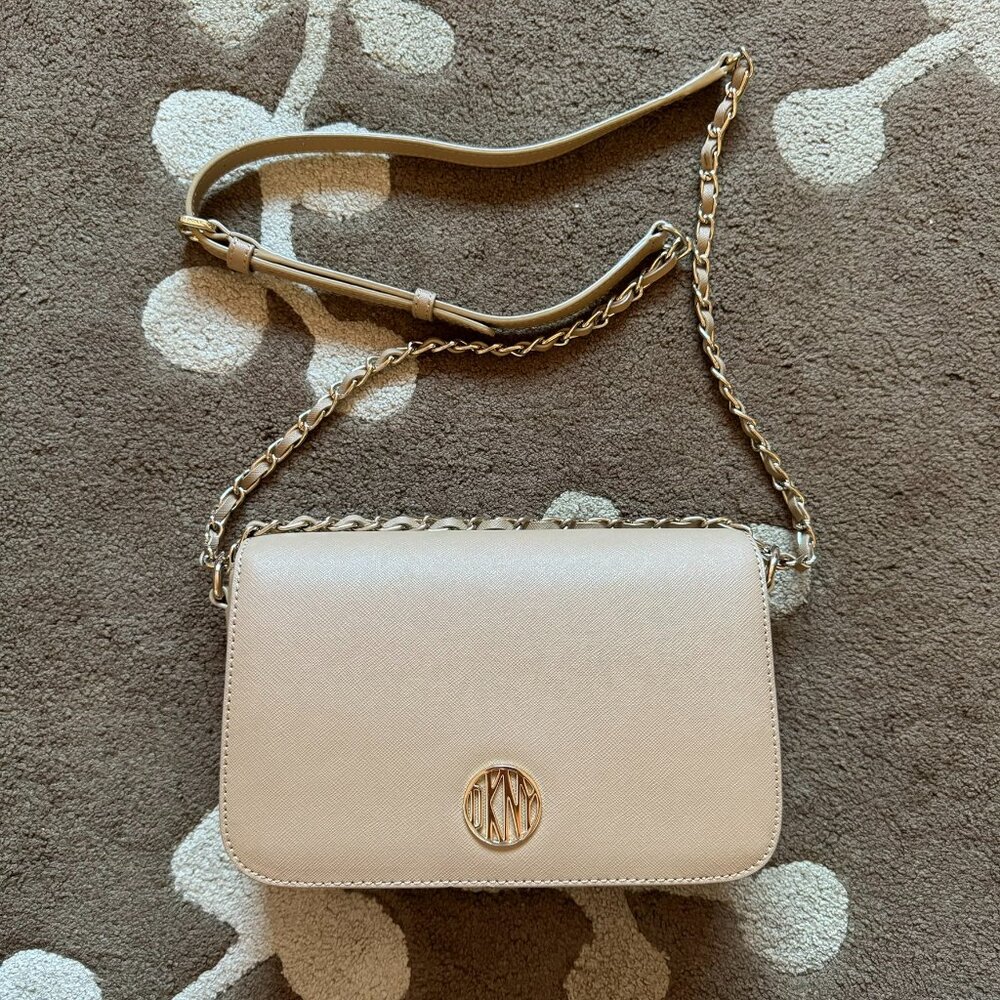 DKNY leather clutch bag